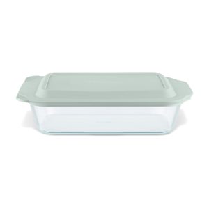 Pyrex® Deep 7 x 11 Rectangle Glass Baking Dish with Sage Green Lid