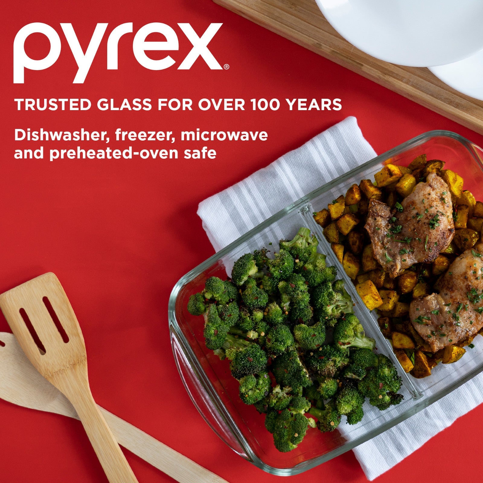 Pyrex® 8 x 12 Divided Glass Baking Dish - Image 6
