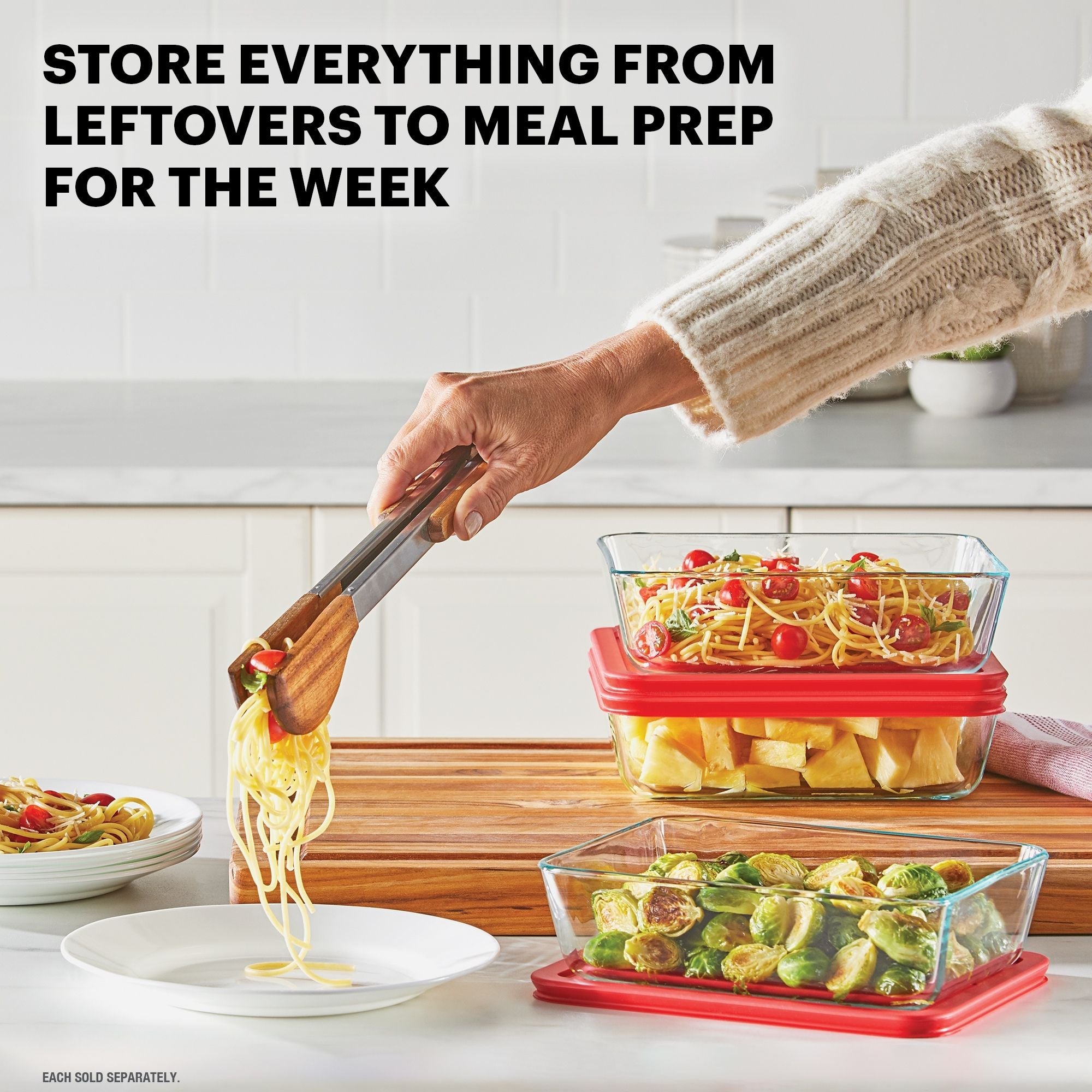 Pyrex® Simply Store® 6-Cup Rectangle Glass Storage with Plastic Lid - Image 3
