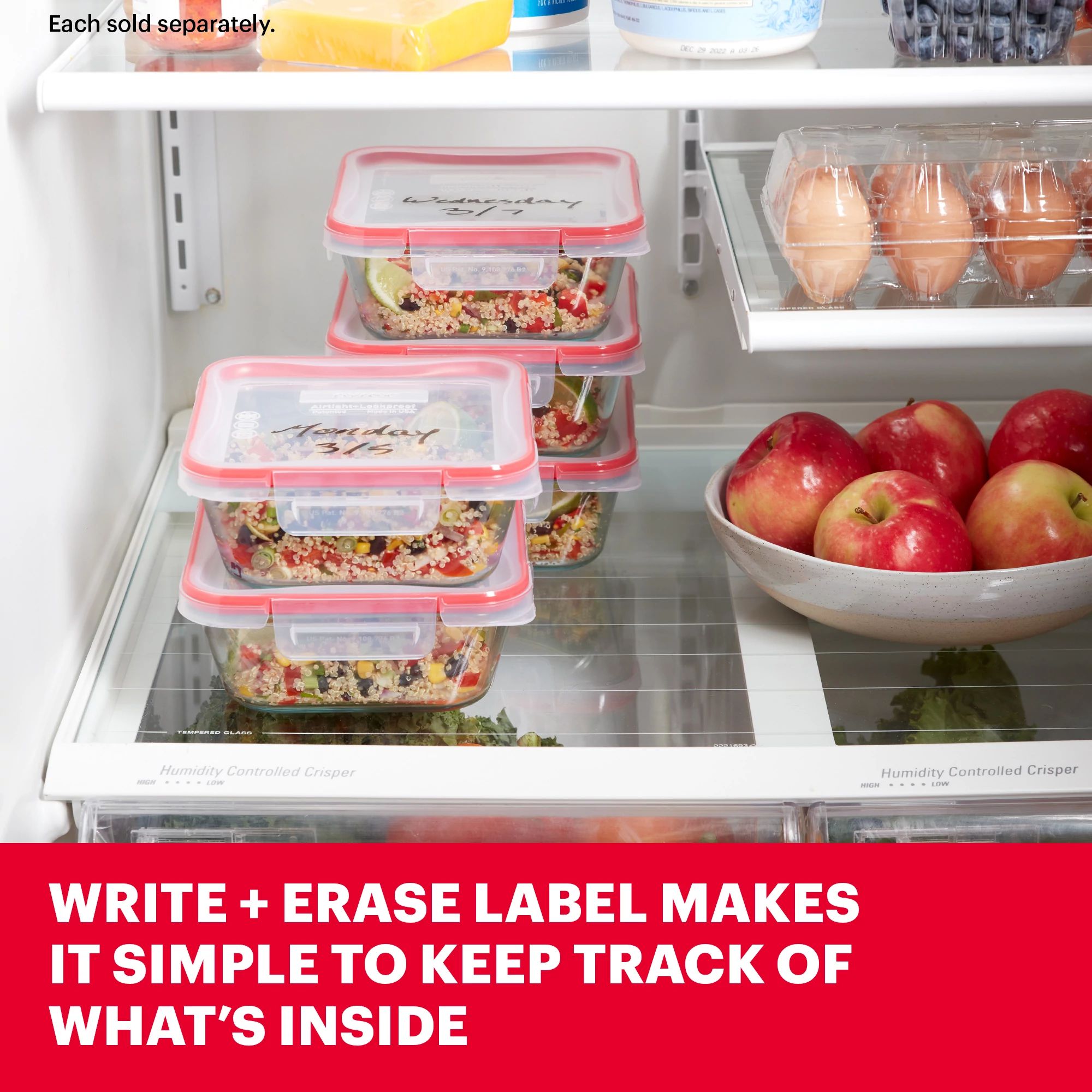 Pyrex® Freshlock™ 4-cup Square Glass Storage - Image 4